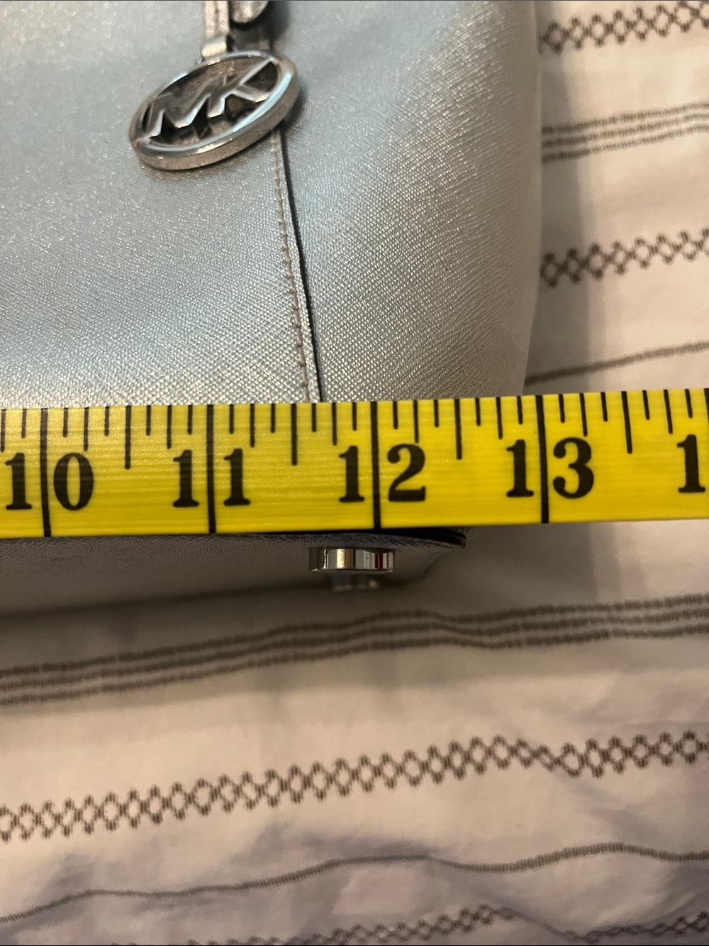 Michael Kors Metallic Silver Saffiano Tote - Picture 3 of 7